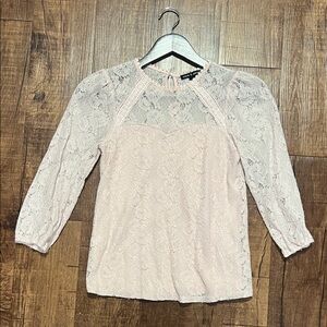 Lace Women's Top - Light Pink - Small